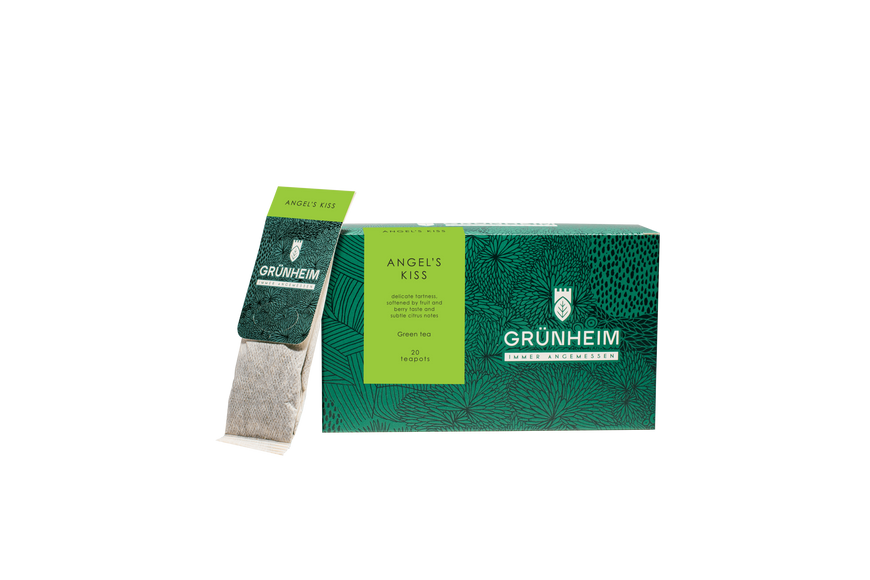 Чай зеленый ароматизированный "Angels Kiss" Пакет на чайник 20 шт по 4 гр 4820252440098 фото